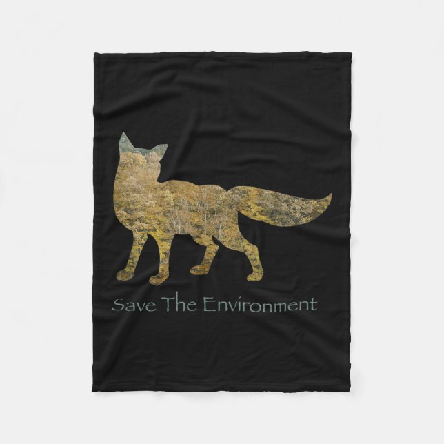 Cobertor De Velo Salvar o ambiente Fox Silhouette (Frente)