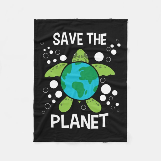 Cobertor De Velo Salvar o planeta - Proteção Ambiental Terra D (Frente)
