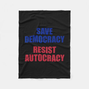 Cobertor De Velo Salve a Democracia Resista à Autocracia - Anti Tru