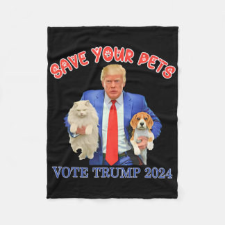 Cobertor De Velo Salve Seus Animais Vote No Trump Eleição EUA Citaç