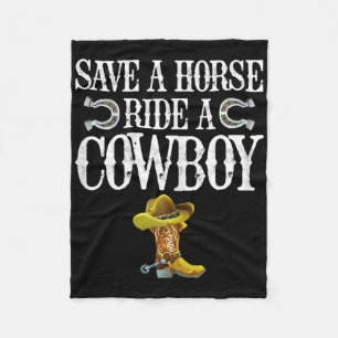 Cobertor De Velo Salve Um Cavalo Andando Um Cowboy