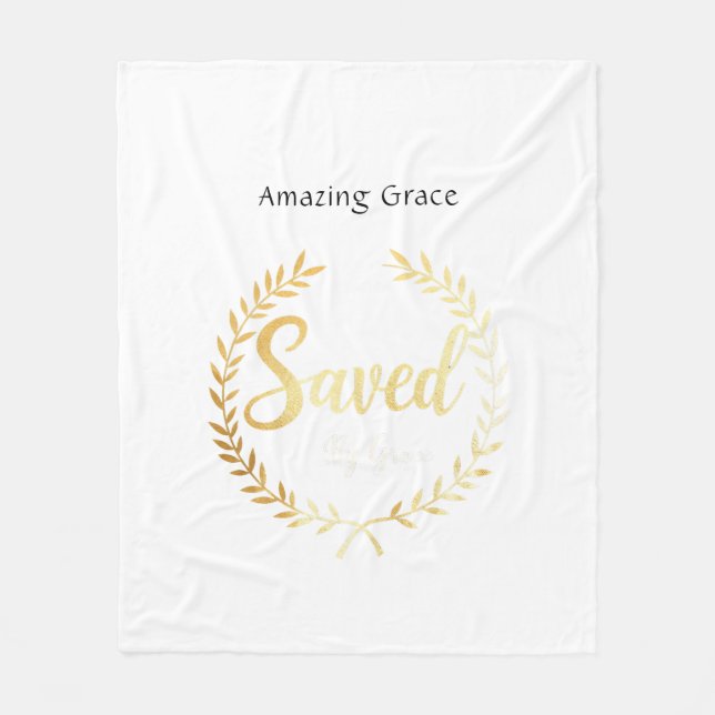 Cobertor De Velo Salvo por Grace Blanket Gift por Pai Fiel (Frente)