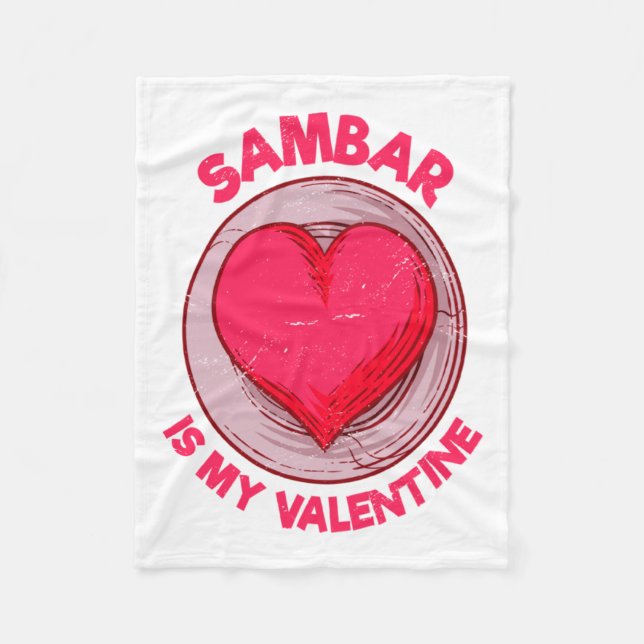 Cobertor De Velo Sambar Is My Valentine Stew Vegetable Dish Humor  (Frente)