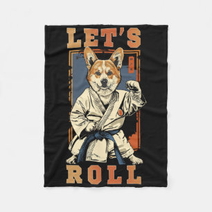 Cobertor De Velo Samurai Corgi Em Jiu Jitsu Gi Bjj Life Brasil K