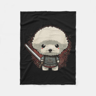 Cobertor De Velo Samurai Dog Tattoo, Vintage Kawaii Ninja