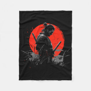 Cobertor De Velo Samurai Spirit Graphic Modern Warrior s
