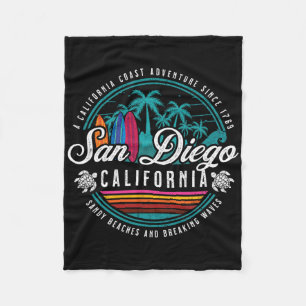 Cobertor De Velo San Diego California Sandy Beaches Quebrando Ondas