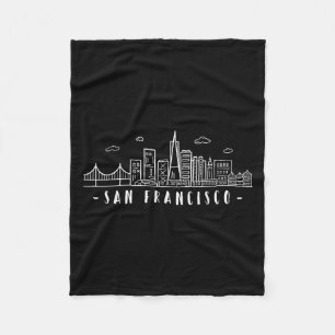 Cobertor De Velo San Francisco Amerika Kalifornien Skyline Ouro-g