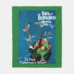 Cobertor De Velo San Francisco, o cais de CaliforniaFisherman