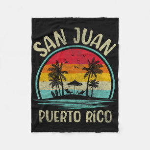 Cobertor De Velo San Juan Beach Porto Rico Palm Tree Summer