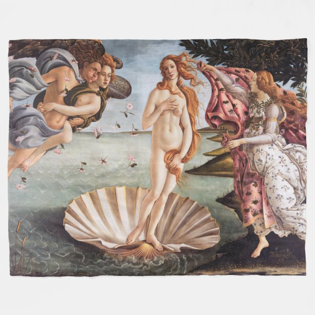 Cobertor De Velo Sandro Botticelli - Nascimento de Vênus (Frente (Horizontal))