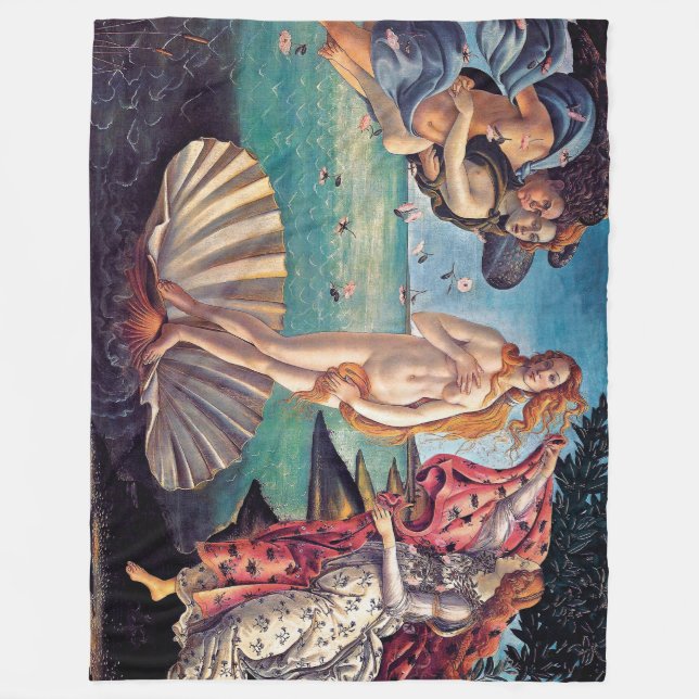 Cobertor De Velo Sandro Botticelli - O Nascimento de Vênus - Arte E (Frente)