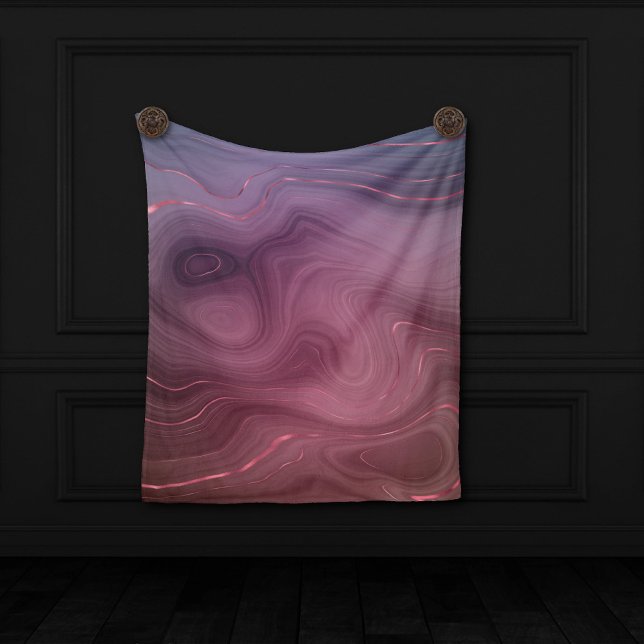 Cobertor De Velo Sangria Strata | Moody Pink e Purple Luxe Agate (Criador carregado)
