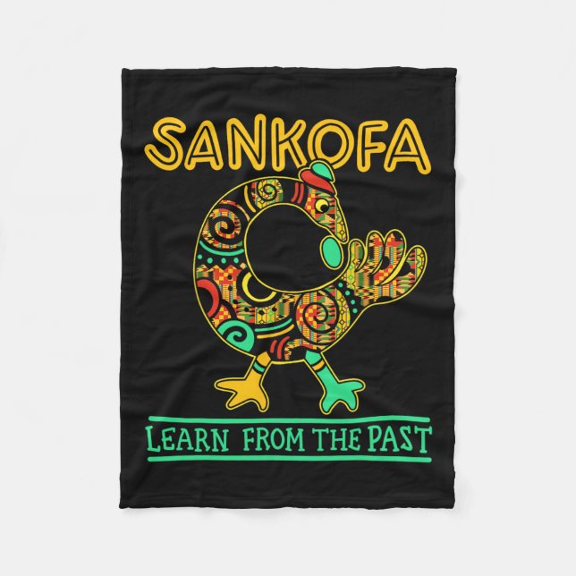 Cobertor De Velo Sankofa African Bird Black History Mês Junetet (Frente)
