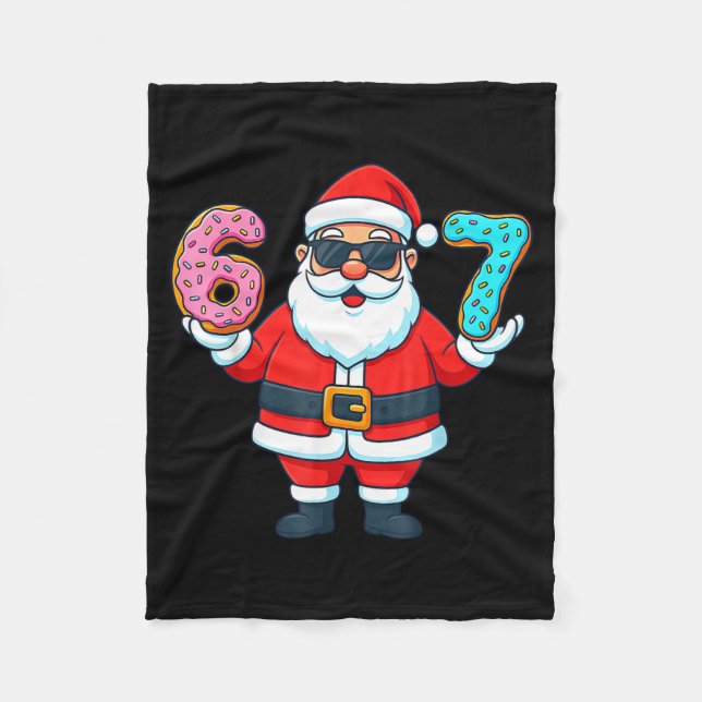 Cobertor De Velo Santa 67 Donut Meme Funny Christmas Holiday  (Frente)