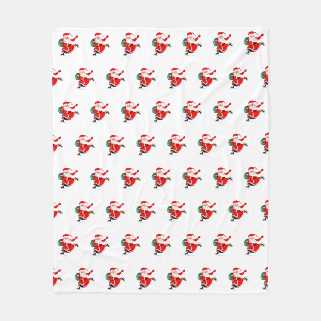 Cobertor De Velo Santa Claus Christmas Fleece Blanket (Frente)