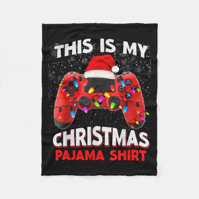 Cobertor De Velo Santa Hat Video Gamer Shirt, This Is My Christmas  (Frente)