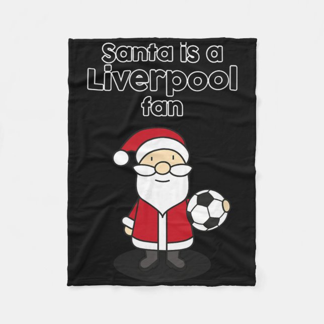 Cobertor De Velo Santa Is Liverpool Football Fan Funny Soccer Chris (Frente)