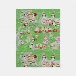 Cobertor De Velo Santa Magical Green New Year 