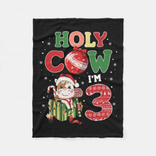 Cobertor De Velo Santa Vaca, eu sou 3 Criança de Vaca de Aniversári