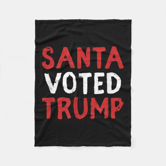 Cobertor De Velo Santa Voted Trump Funny Christmas Gift Election Pr (Frente)