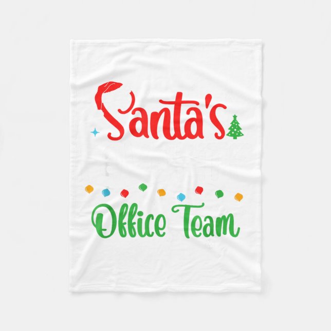 Cobertor De Velo Santa's Favorite Office Team Christmas Lights Sant (Frente)