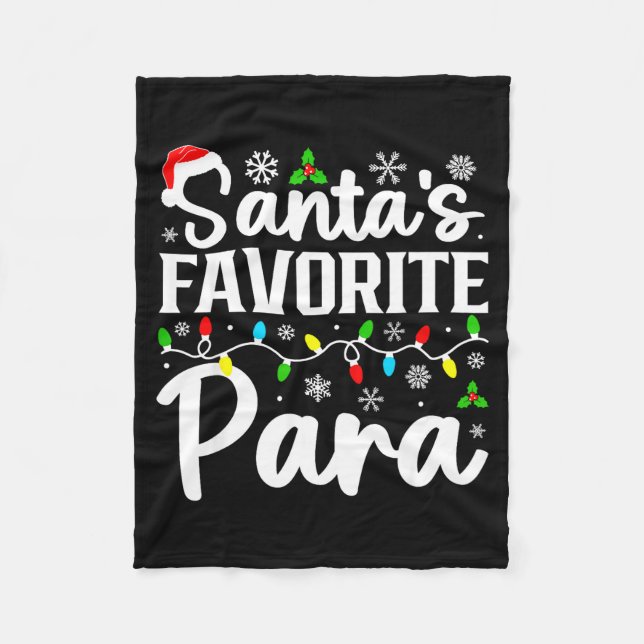 Cobertor De Velo Santa's Favorite Para Funny Christmas Family Match (Frente)