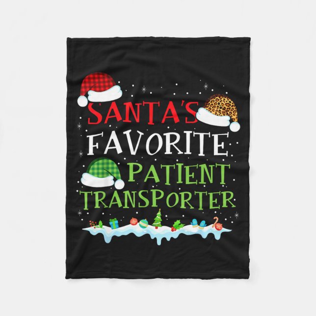 Cobertor De Velo Santa's Favorite Patient Transrter Fun Christmas  (Frente)