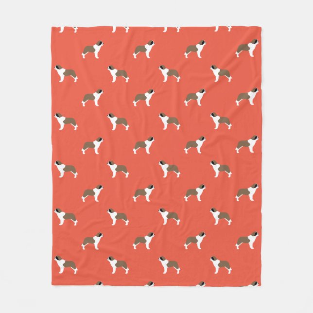Cobertor De Velo Santo Bernard Dogs Pattern (Frente)