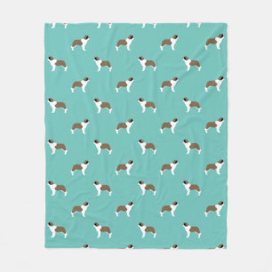 Cobertor De Velo Santo Bernard Dogs Pattern Teal