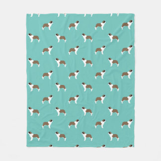 Cobertor De Velo Santo Bernard Dogs Pattern Teal