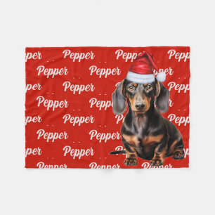 Cobertor De Velo Santo Dachshund Liso Cachorro Nome Personalizado N