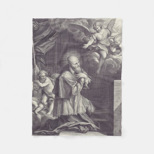 Cobertor De Velo Santo Francis de Sales Doctor of the Church (Frente)