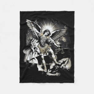 Cobertor De Velo São Miguel Derrotando Satanás Arcanjo Guerreiro