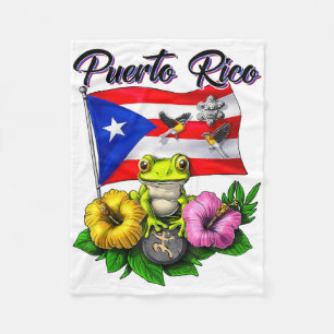 Cobertor De Velo Sapo Boricua Coqui Taino Porto Rico Porto Rico Por