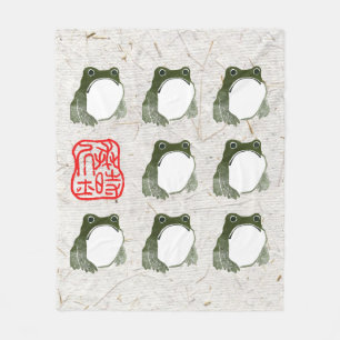 Cobertor De Velo Sapo Indecente Japonês Fez século XIX