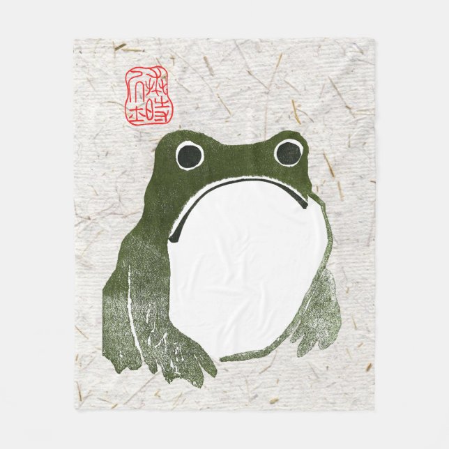 Cobertor De Velo Sapo Indecente Japonês Fez século XIX (Frente)