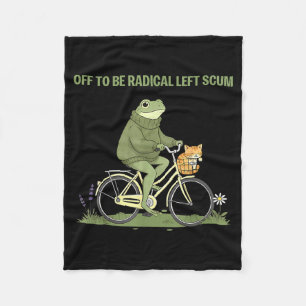 Cobertor De Velo Sapo retrô de bicicleta gato fora para ser escória