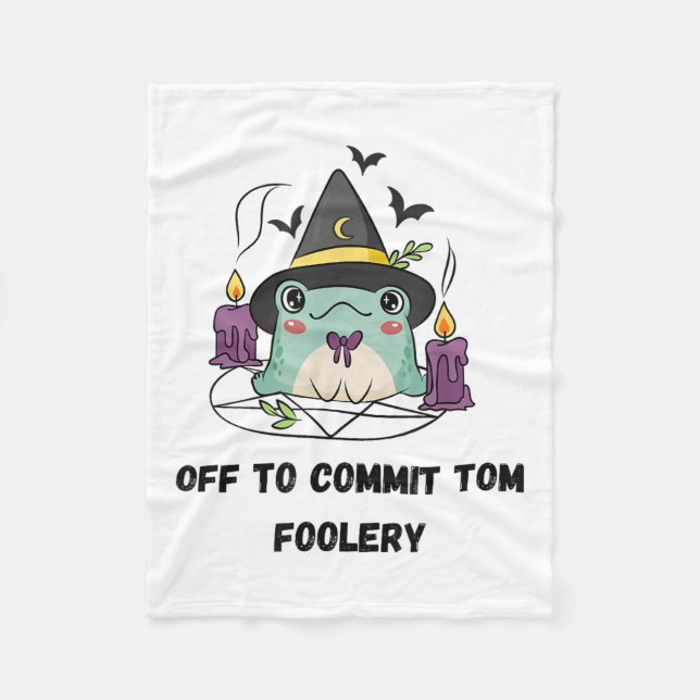 Cobertor De Velo Sapo Whimsical Para Cometer O Tom Foolery Para (Frente)
