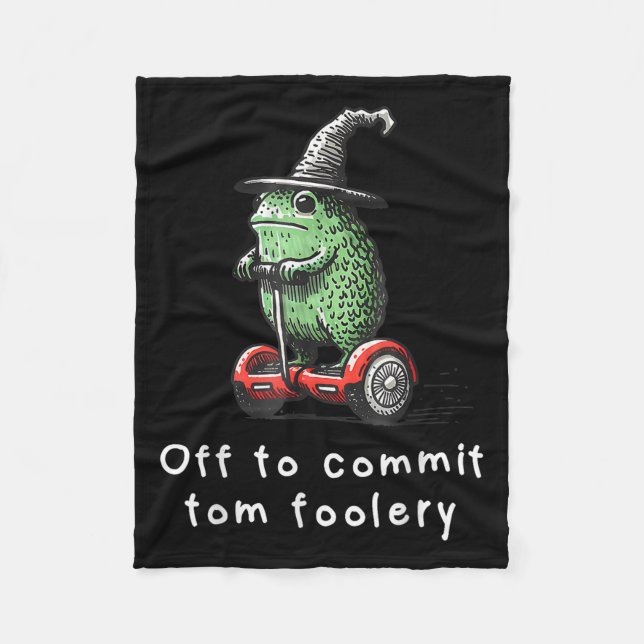 Cobertor De Velo Sapo Whimsical Para Cometer O Tom Foolery Para (Frente)