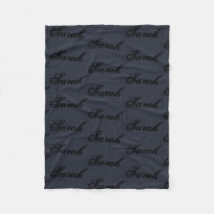 Cobertor De Velo Sarah do teste padrão preto, rústico órfão do