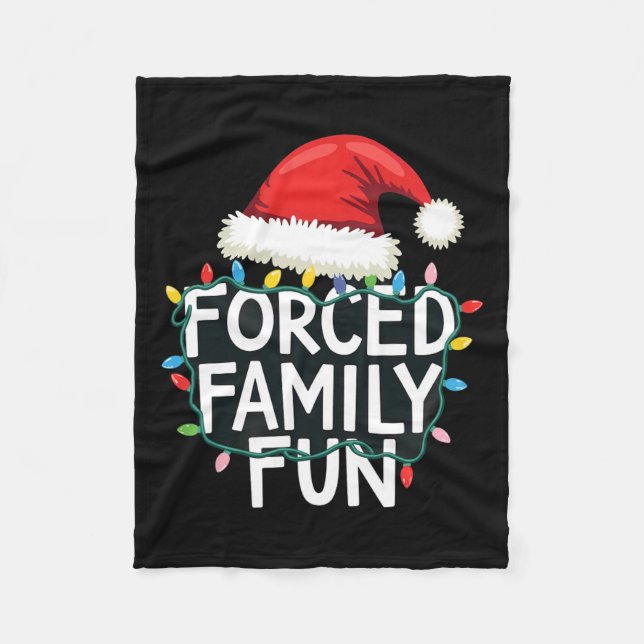 Cobertor De Velo Sarcasmo de Natal Luz Papai Noel Forçado (Frente)