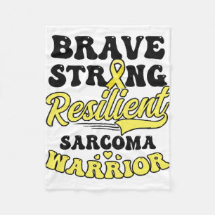 Cobertor De Velo Sarcoma Cancer Camisa Brave Forte Resiliente