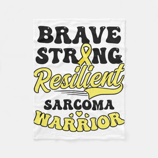 Cobertor De Velo Sarcoma Cancer Camisa Brave Forte Resiliente (Frente)