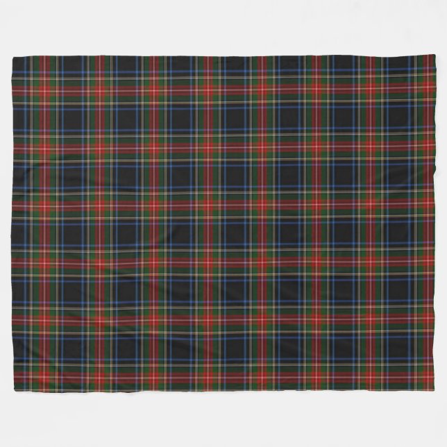 Cobertor De Velo Sargent/cobertura preta do velo Tartan de Stewart (Frente (Horizontal))