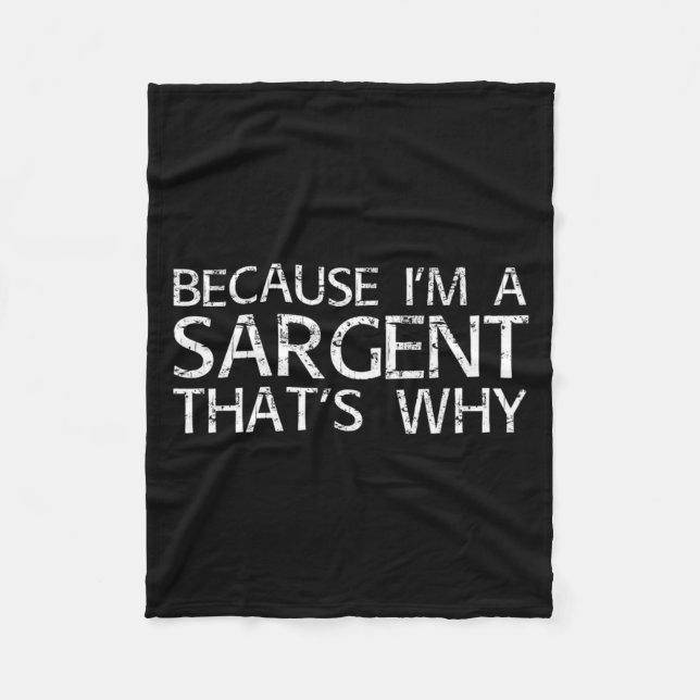 Cobertor De Velo Sargent Gift Funny Surname Family Tree Birthday Re (Frente)