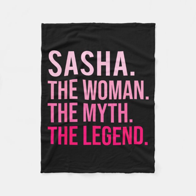 Cobertor De Velo Sasha The Woman The Myth The Legend Funny Valentin (Frente)