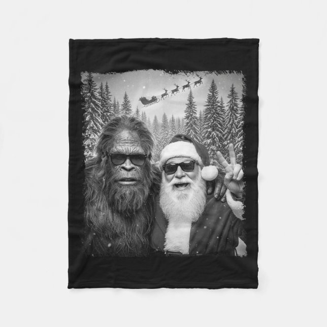 Cobertor De Velo Sasquatch engraçado Meme Selfie legal com o Papai  (Frente)