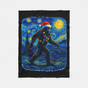 Cobertor De Velo Sasquatch Natal Bigfoot Chapéu do Papai Noel Van G