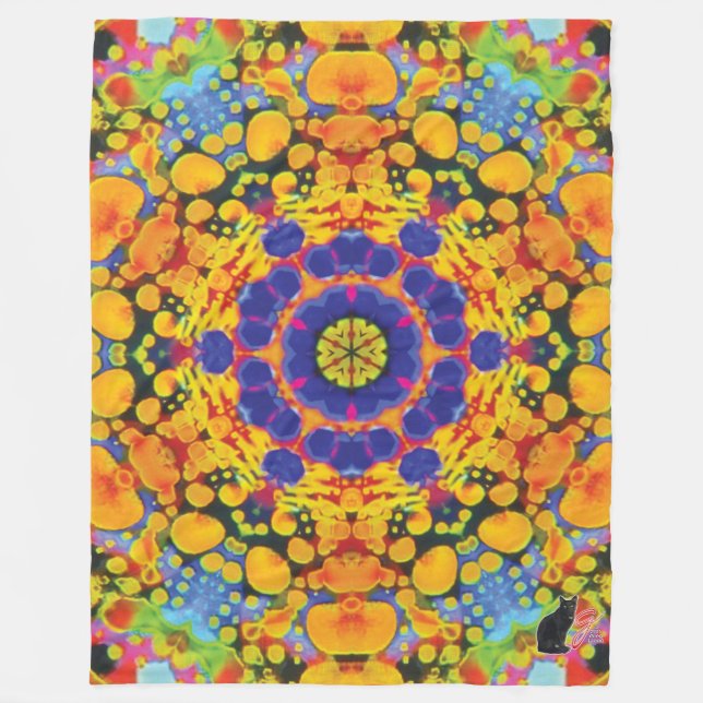 Cobertor De Velo Sassafras Kaleidoscope Fleece Blanket (Frente)